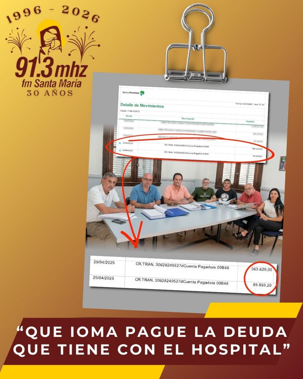 RECLAMO POR LAS PRESTACIONES DE IOMA