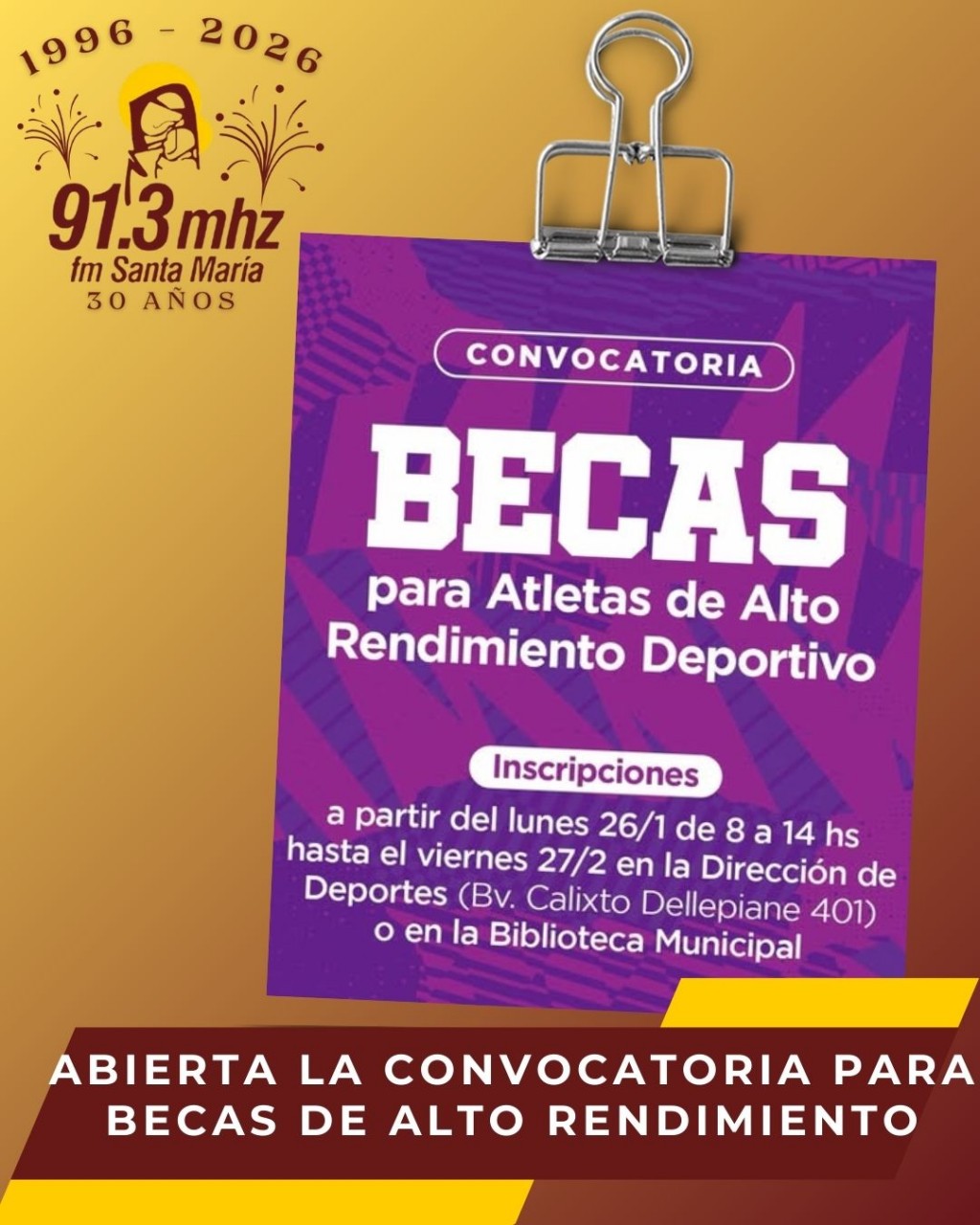 BECAS DE ALTO RENDIMIENTO DEPORTIVO