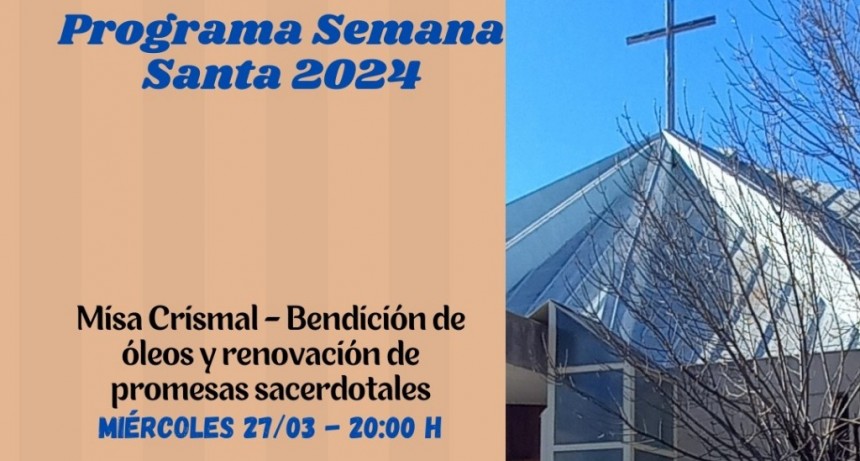 MIÉRCOLES SANTO: MISA CRISMAL