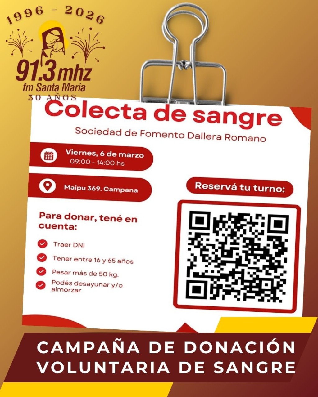 CAMPA&Ntilde;A DE DONACI&Oacute;N DE SANGRE