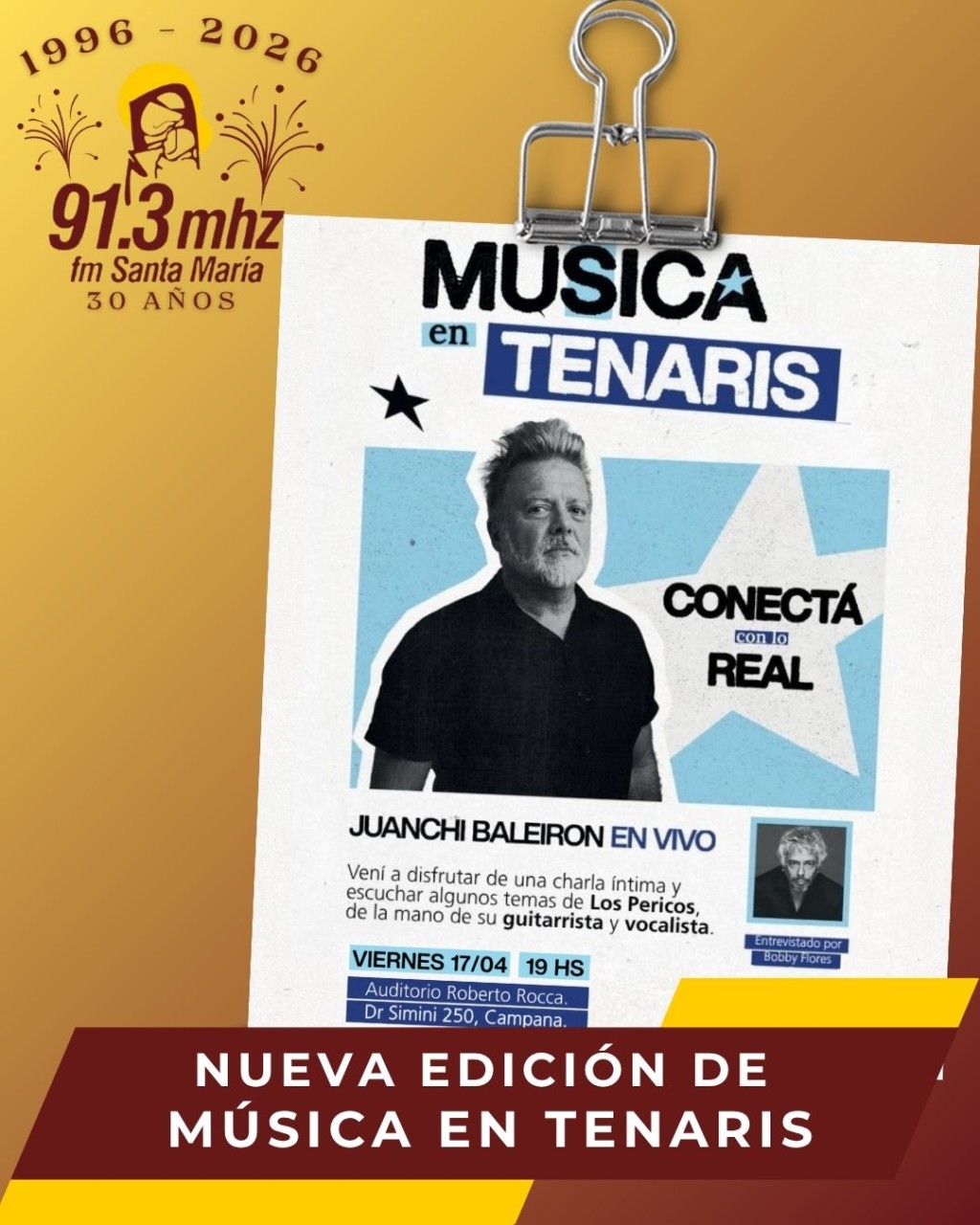 M&Uacute;SICA EN TENARIS