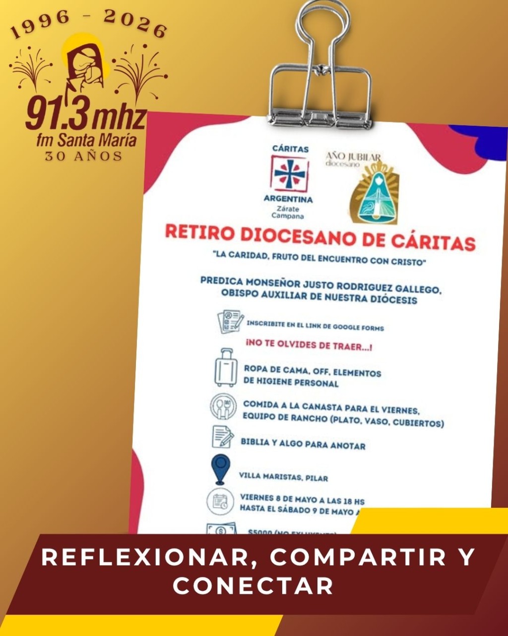 RETIRO DIOCESANO DE C&Aacute;RITAS