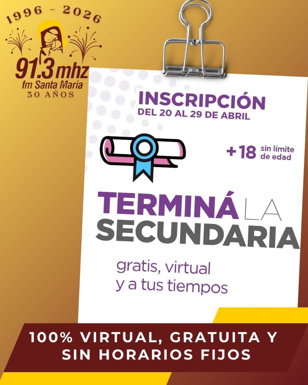 TERMIN&Aacute; LA SECUNDARIA