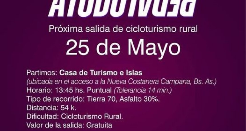SALIDA DE CICLOTURISMO
