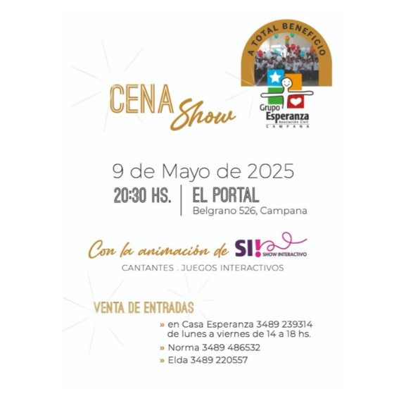 CENA DE GALA A BENEFICIO