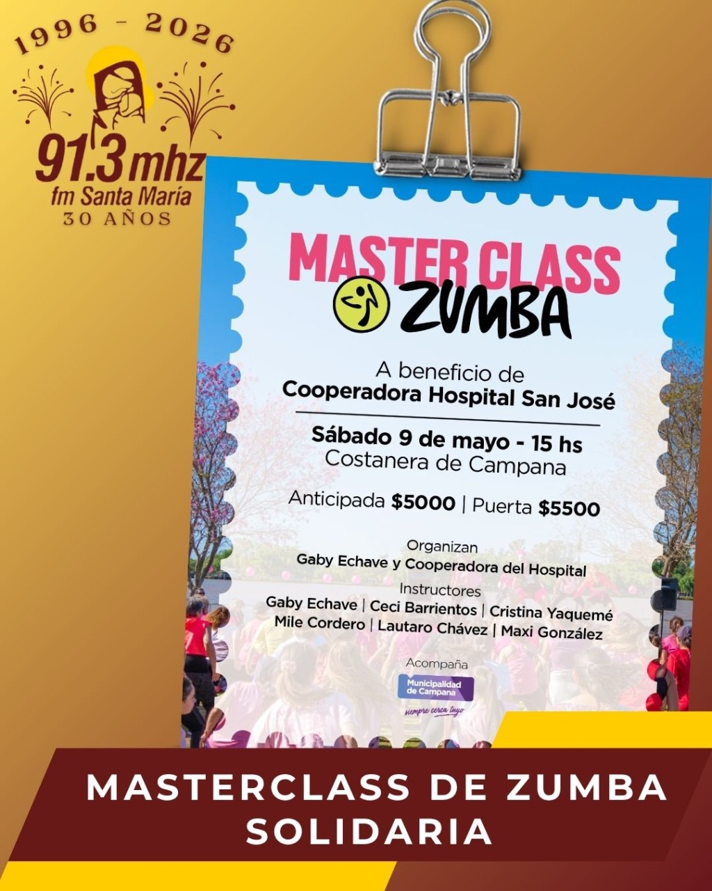 MASTER CLASS DE ZUMBA