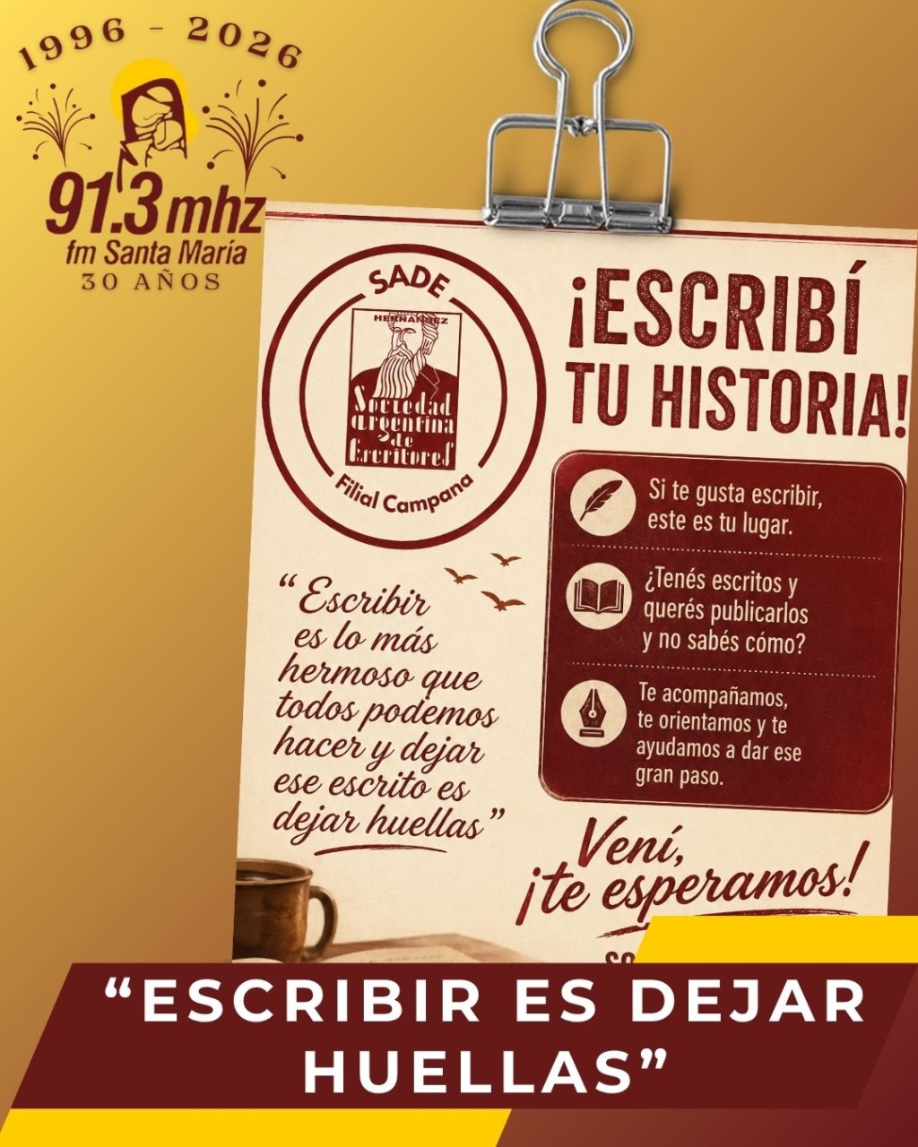 ESCRIBIR ES DEJAR HUELLAS