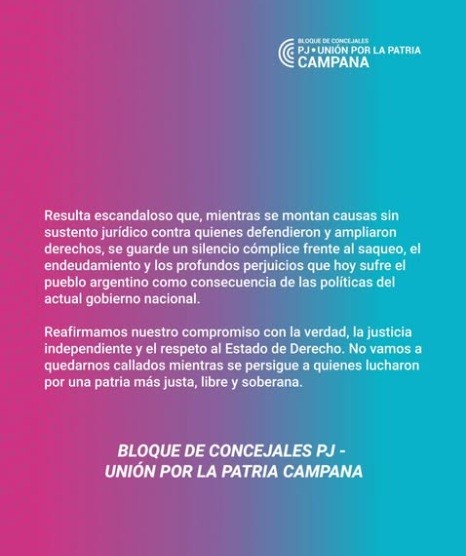 REPERCUSIONES POR LA CONDENA A CRISTINA KIRCHNER