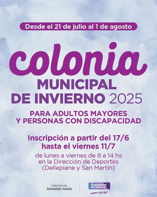COMENZÓ LA INSCRIPCIÓN PARA LA COLONIA DE INVIERNO MUNICIPAL