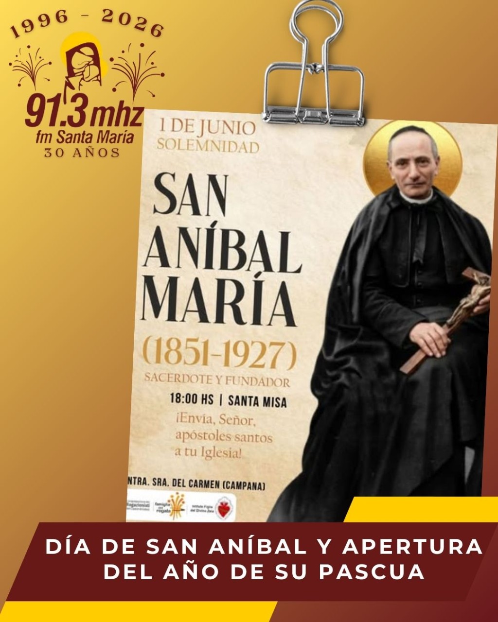 1 DE JUNIO: SAN AN&Iacute;BAL MAR&Iacute;A DI FRANCIA
