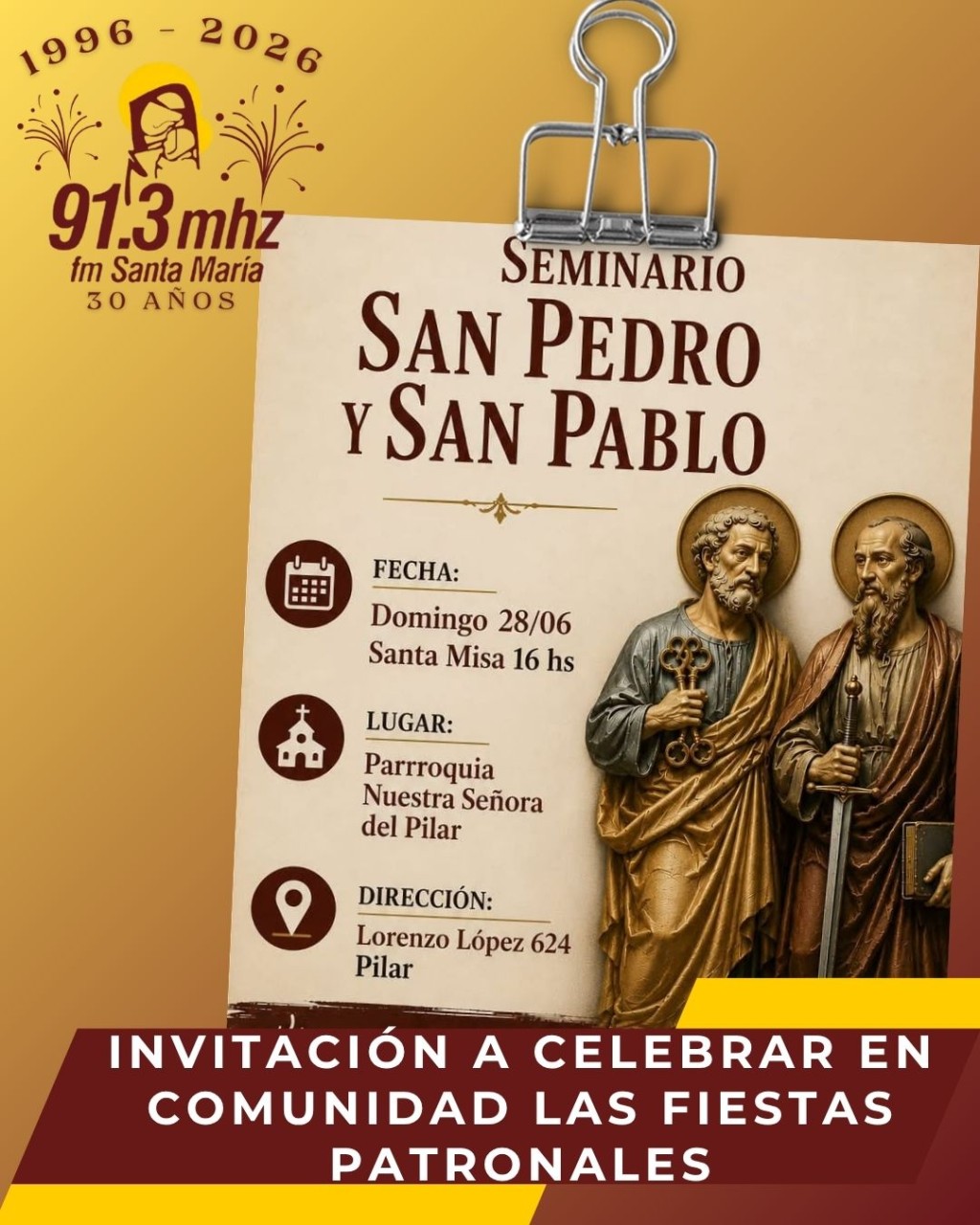 FIESTAS PATRONALES DEL SEMINARIO