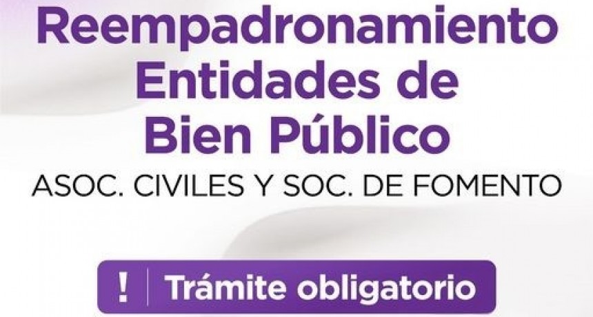 REEMPADRONAMIENTO DE ENTIDADES DE BIEN PÚBLICO