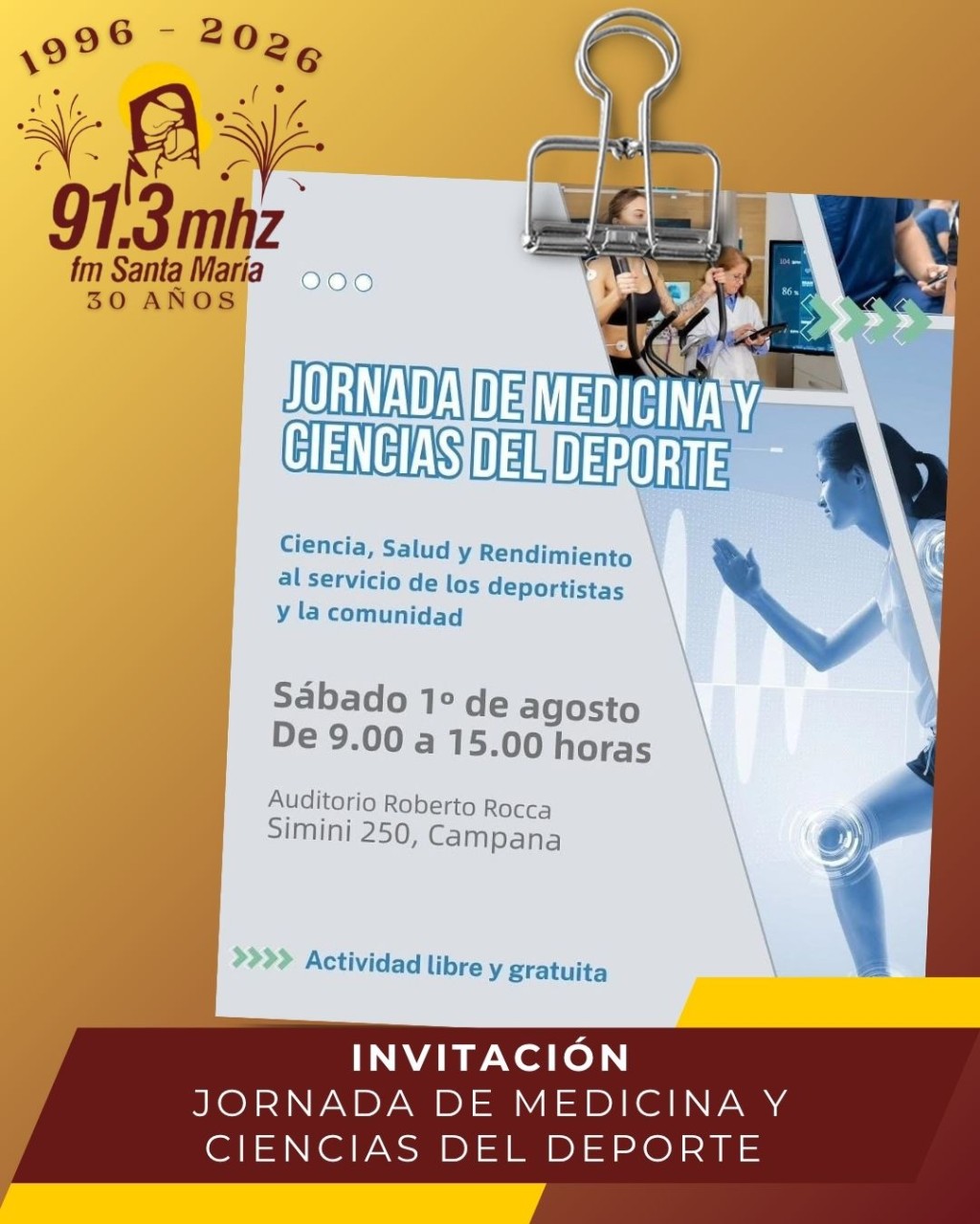 JORNADA GRATUITA SOBRE DEPORTE Y SALUD