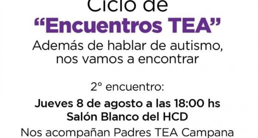 CICLO DE ENCUENTROS PARA HABLAR DE AUTISMO