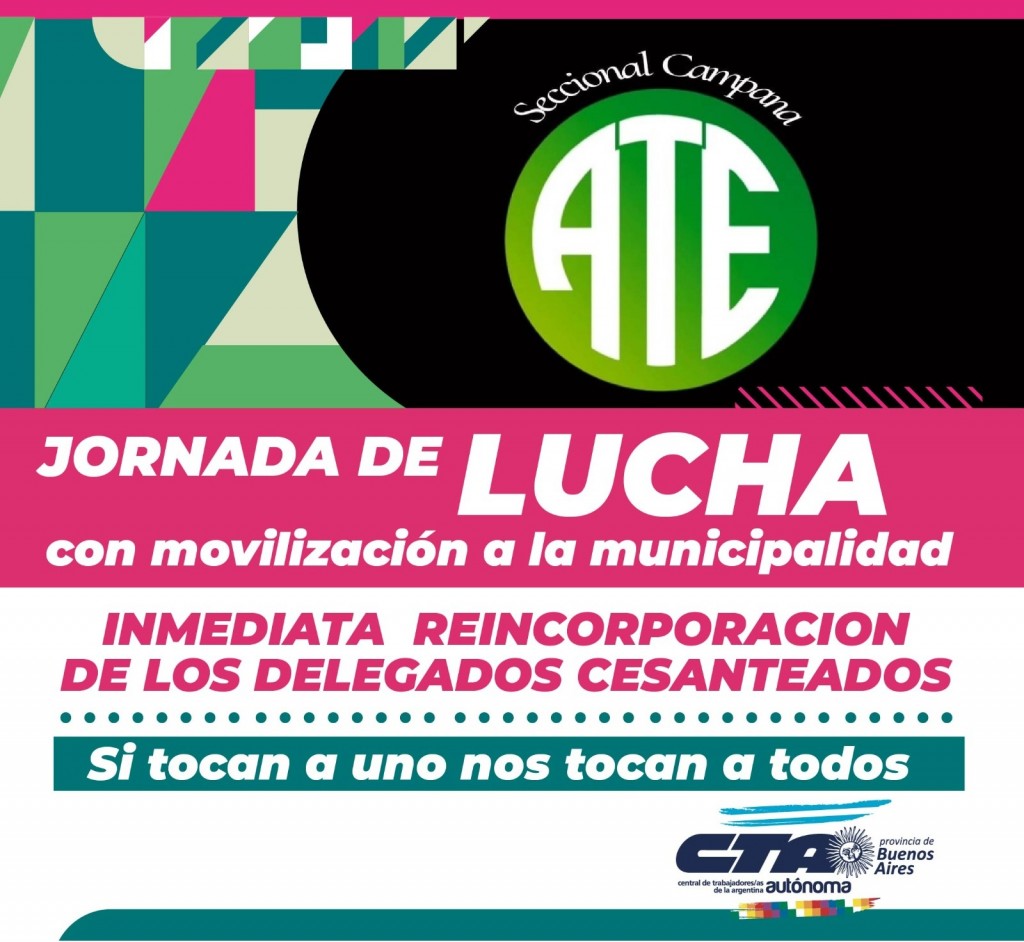 MANIFESTACIÓN DE ATE EN CAMPANA