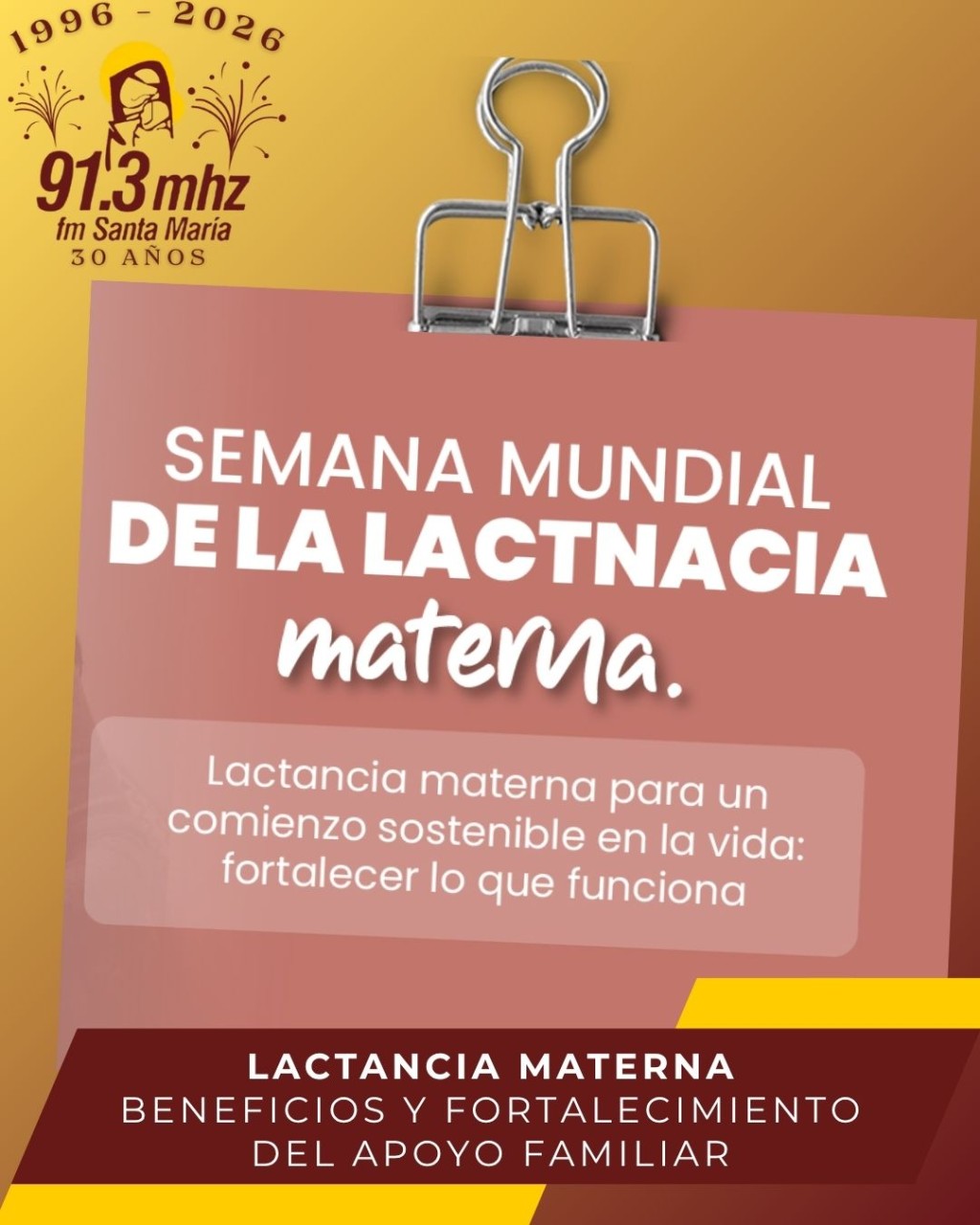 SEMANA MUNDIAL DE LA LACTANCIA MATERNA