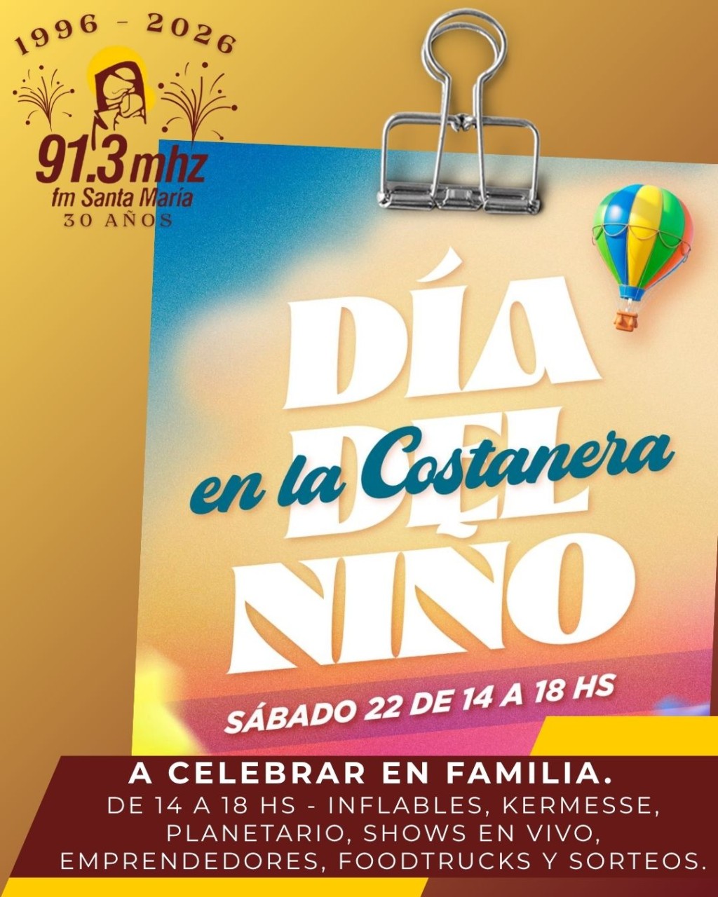 D&Iacute;A DEL NI&Ntilde;O EN LA COSTANERA