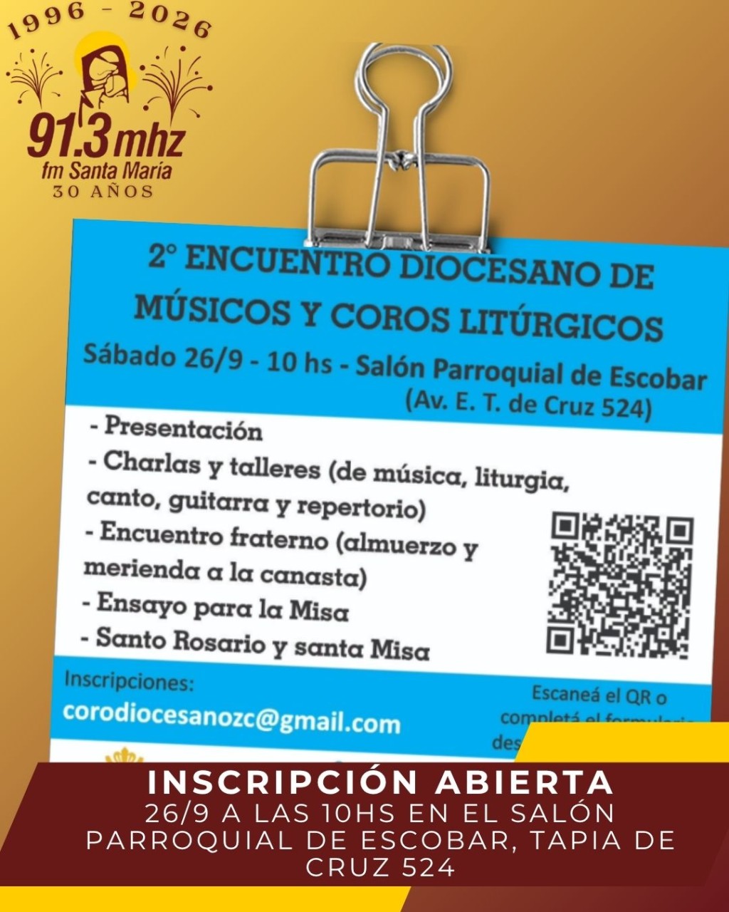 2&deg; ENCUENTRO DE M&Uacute;SICOS Y COROS