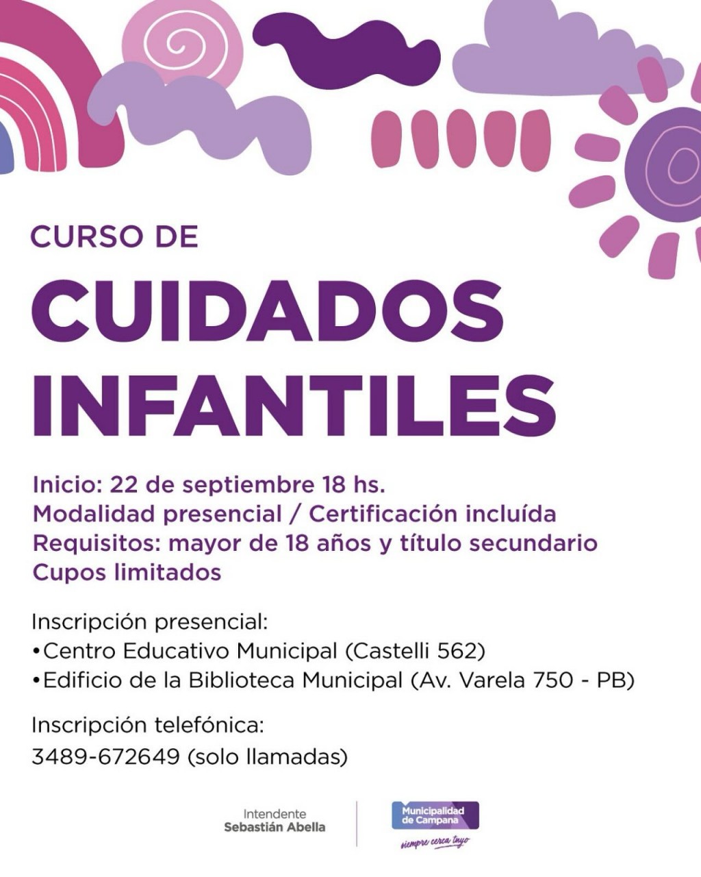 CURSO DE CUIDADOS INFANTILES