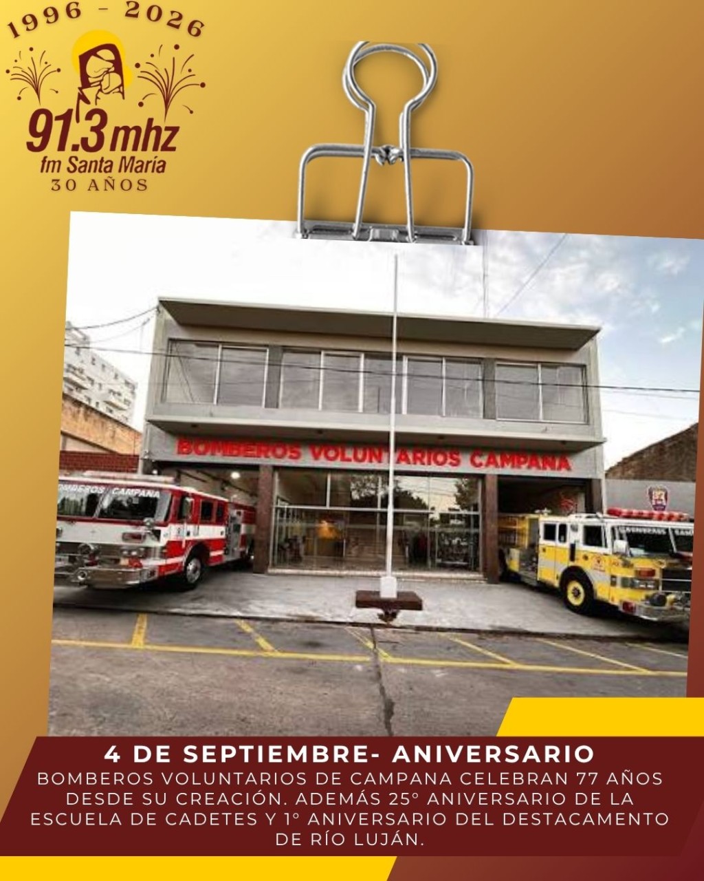 ANIVERSARIO DE LOS BOMBEROS DE CAMPANA
