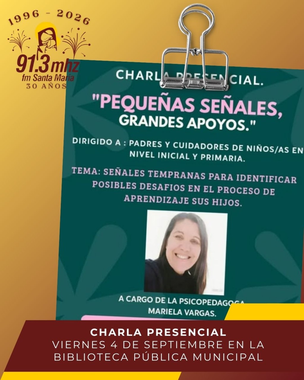 CHARLA ABIERTA A LA COMUNIDAD