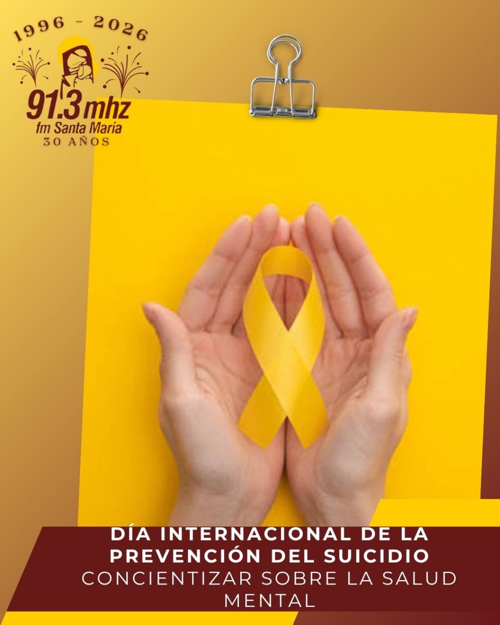 D&Iacute;A MUNDIAL PARA LA PREVENCI&Oacute;N DEL SUICIDIO