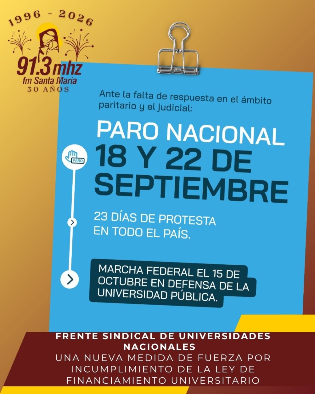 LAS UNIVERSIDADES CONTIN&Uacute;AN CON SU RECLAMO