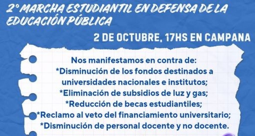 MARCHA ESTUDIANTIL EN CAMPANA