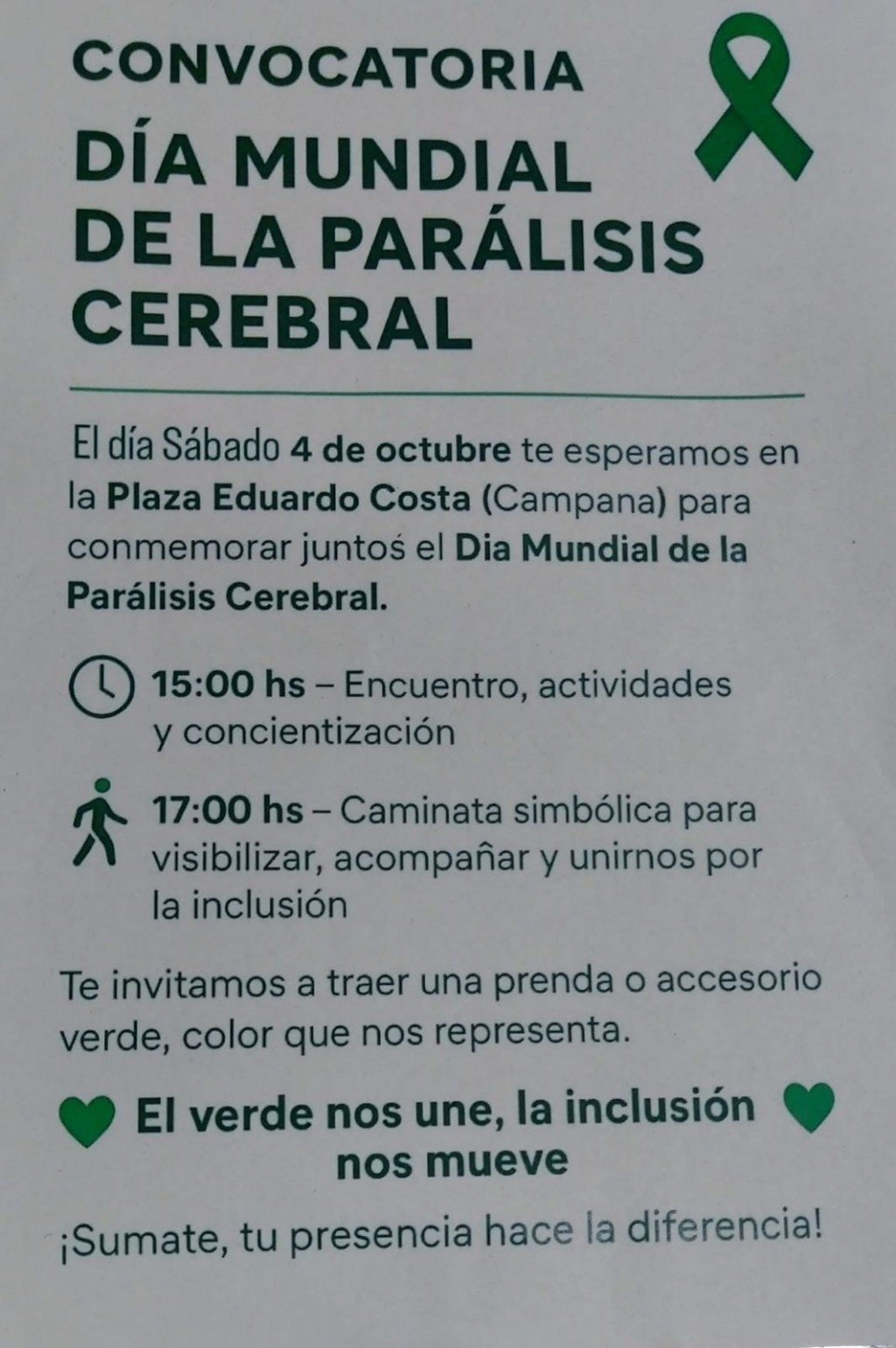 DÍA MUNDIAL DE LA PARÁLISIS CEREBRAL