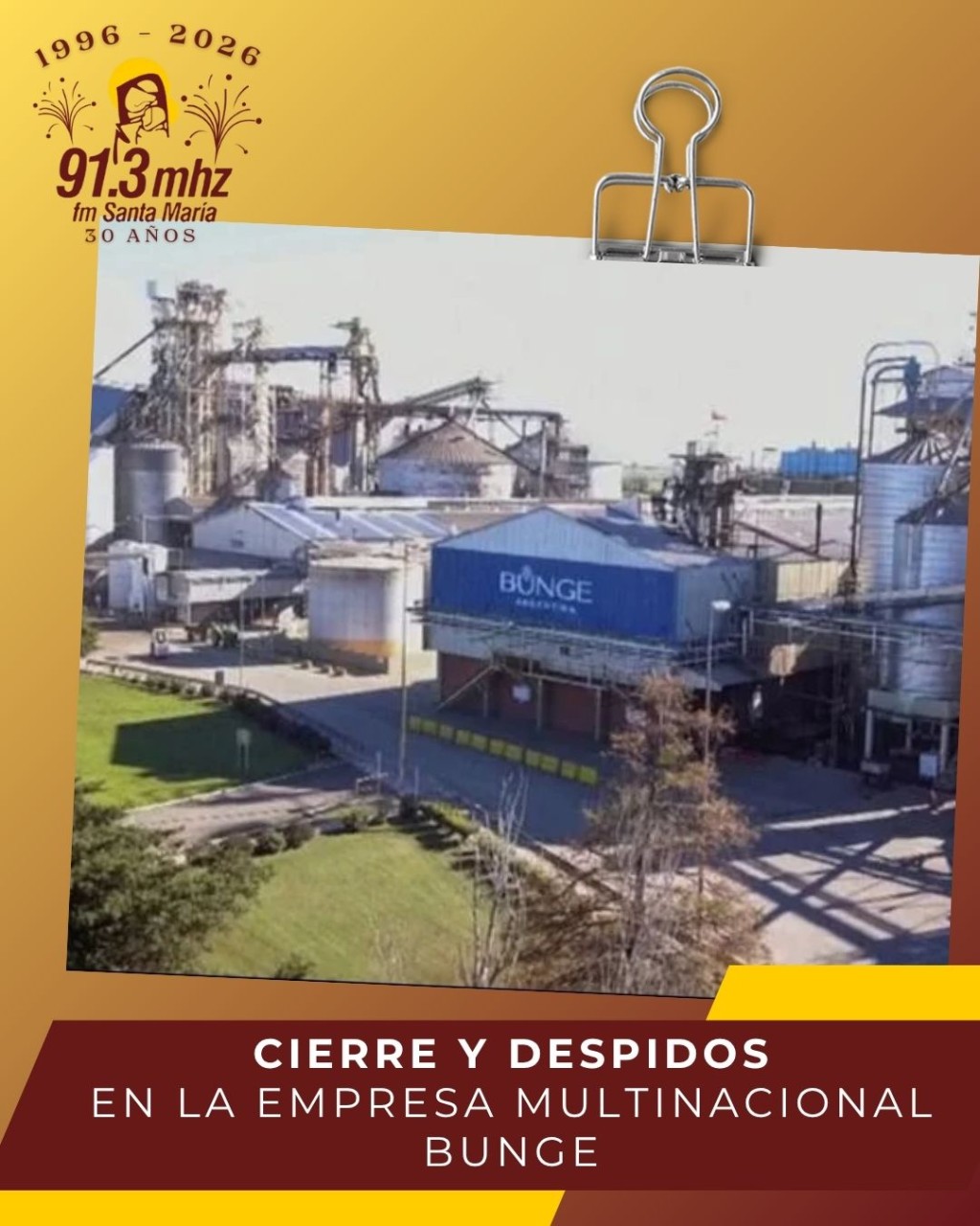 CIERRE Y DESPIDOS EN BUNGE