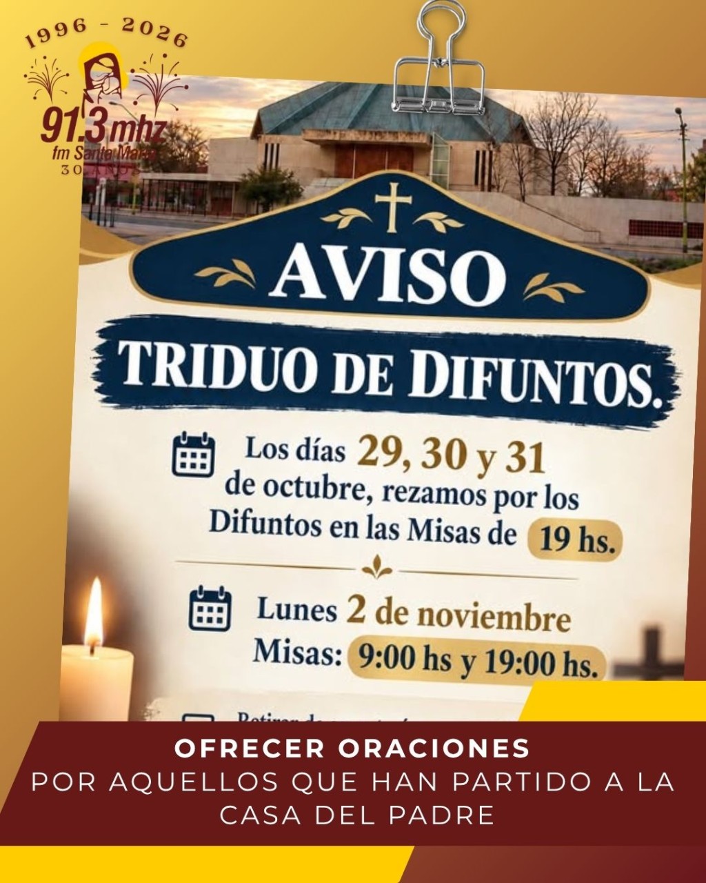 TRIDUO POR LOS FIELES DIFUNTOS