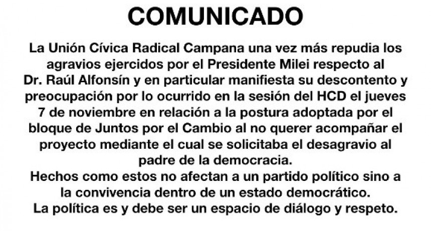 COMUNICADO