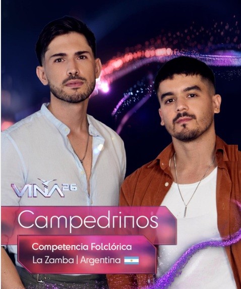 LOS CAMPEDRINOS COMPETIRÁN EN VIÑA DEL MAR 2026